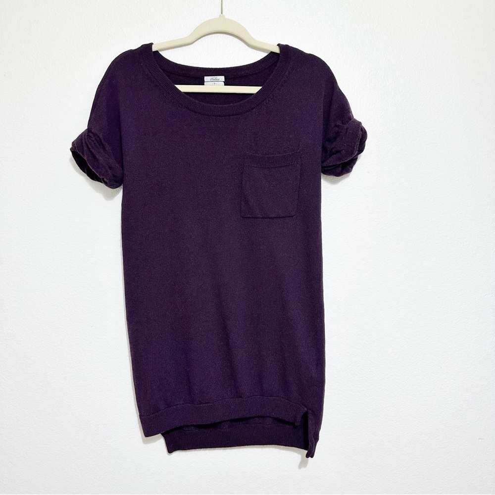 Wallace Short Sleeve Wool Cashmere Blend Sweater Size S